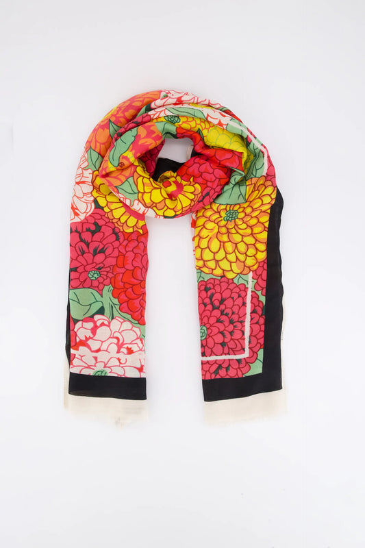 Frayed Edge Printed Scarf - Cougar Clothing