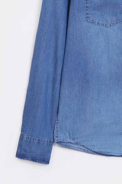 Patch Pockets Denim Shirt - Cougar Clothing