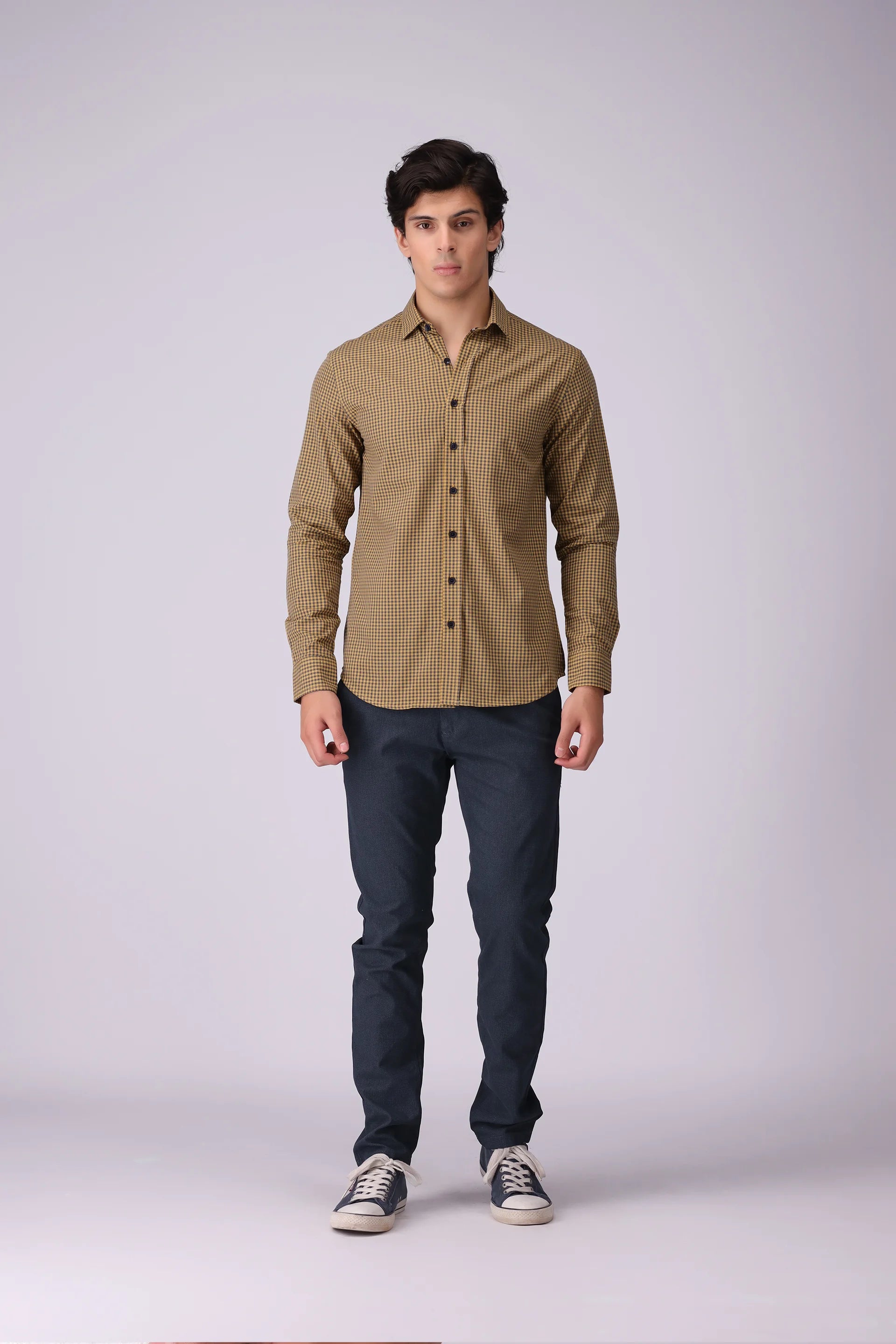 Regular Fit Graph Check Shirt - Cougar Clothing