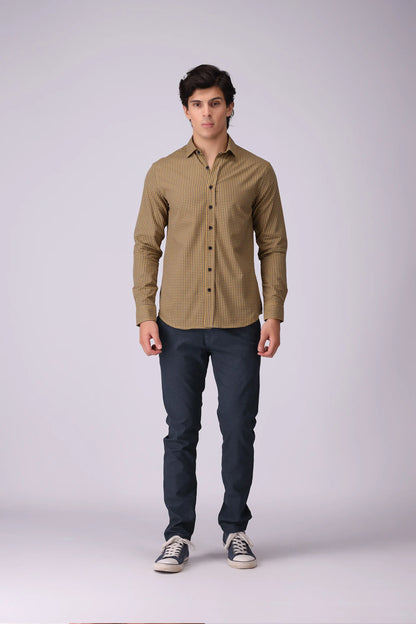 Regular Fit Graph Check Shirt - Cougar Clothing