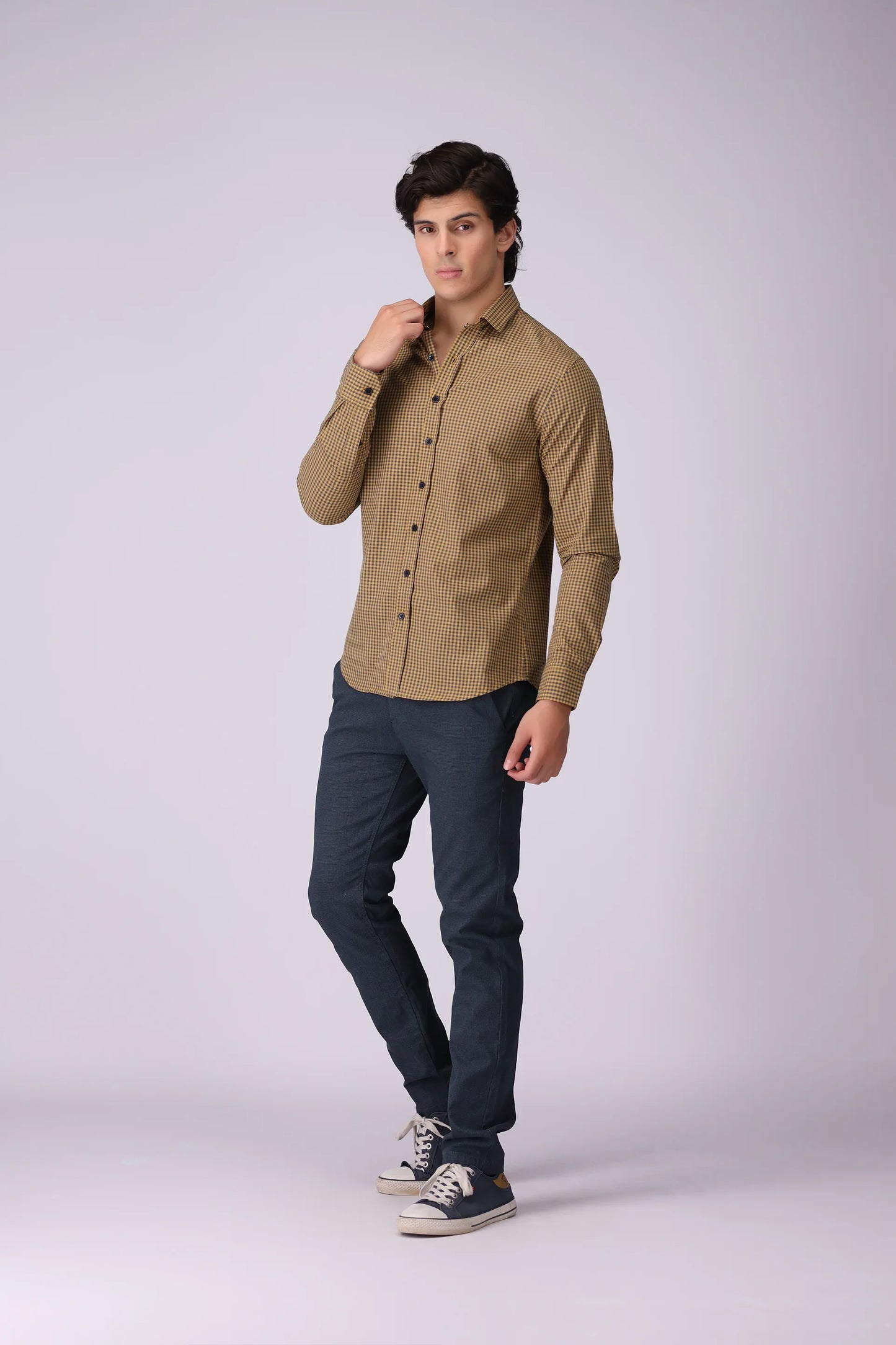 Regular Fit Graph Check Shirt - Cougar Clothing