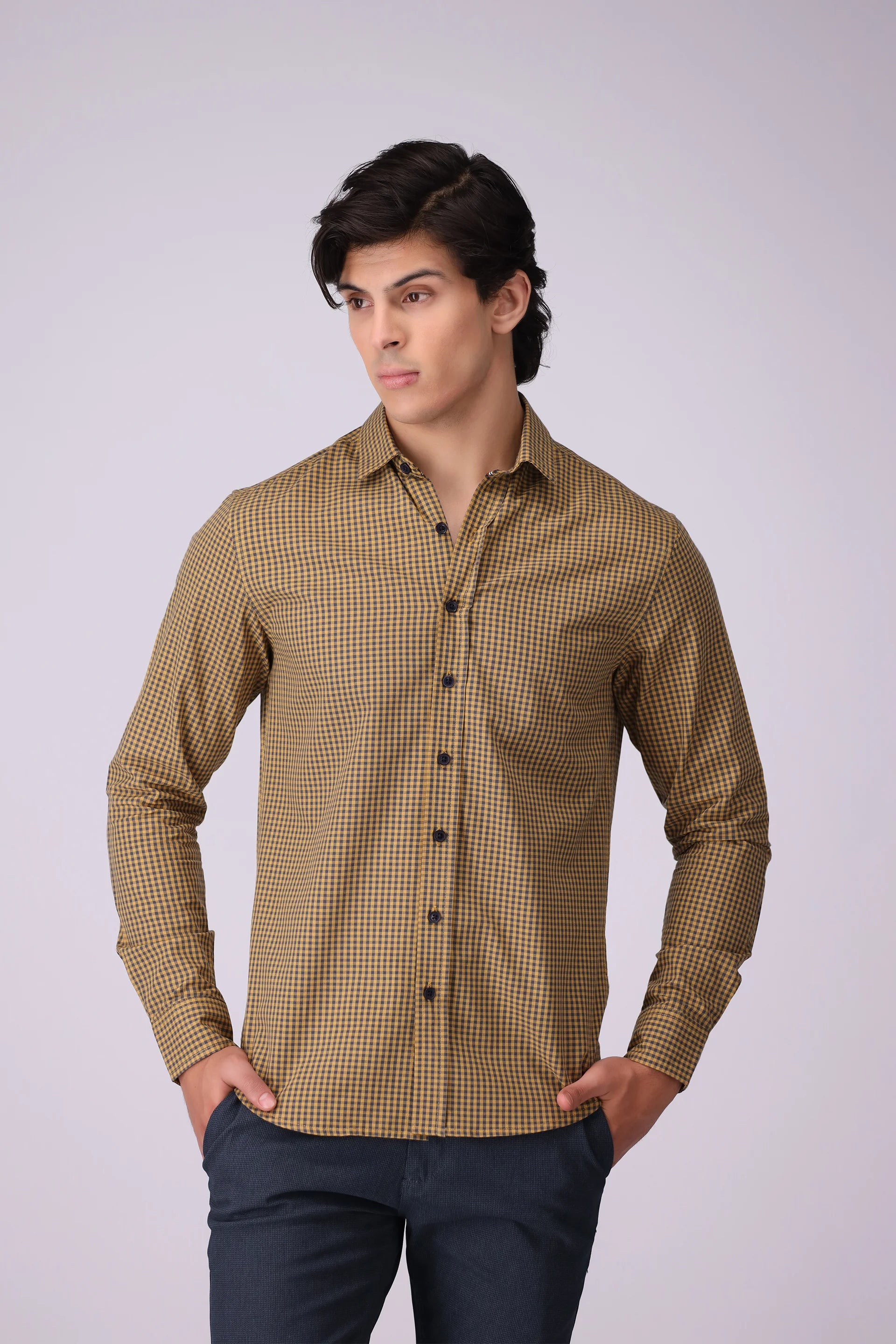Regular Fit Graph Check Shirt - Cougar Clothing