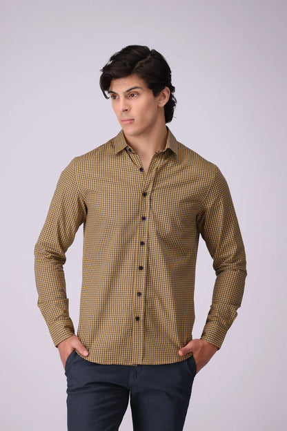 Regular Fit Graph Check Shirt - Cougar Clothing