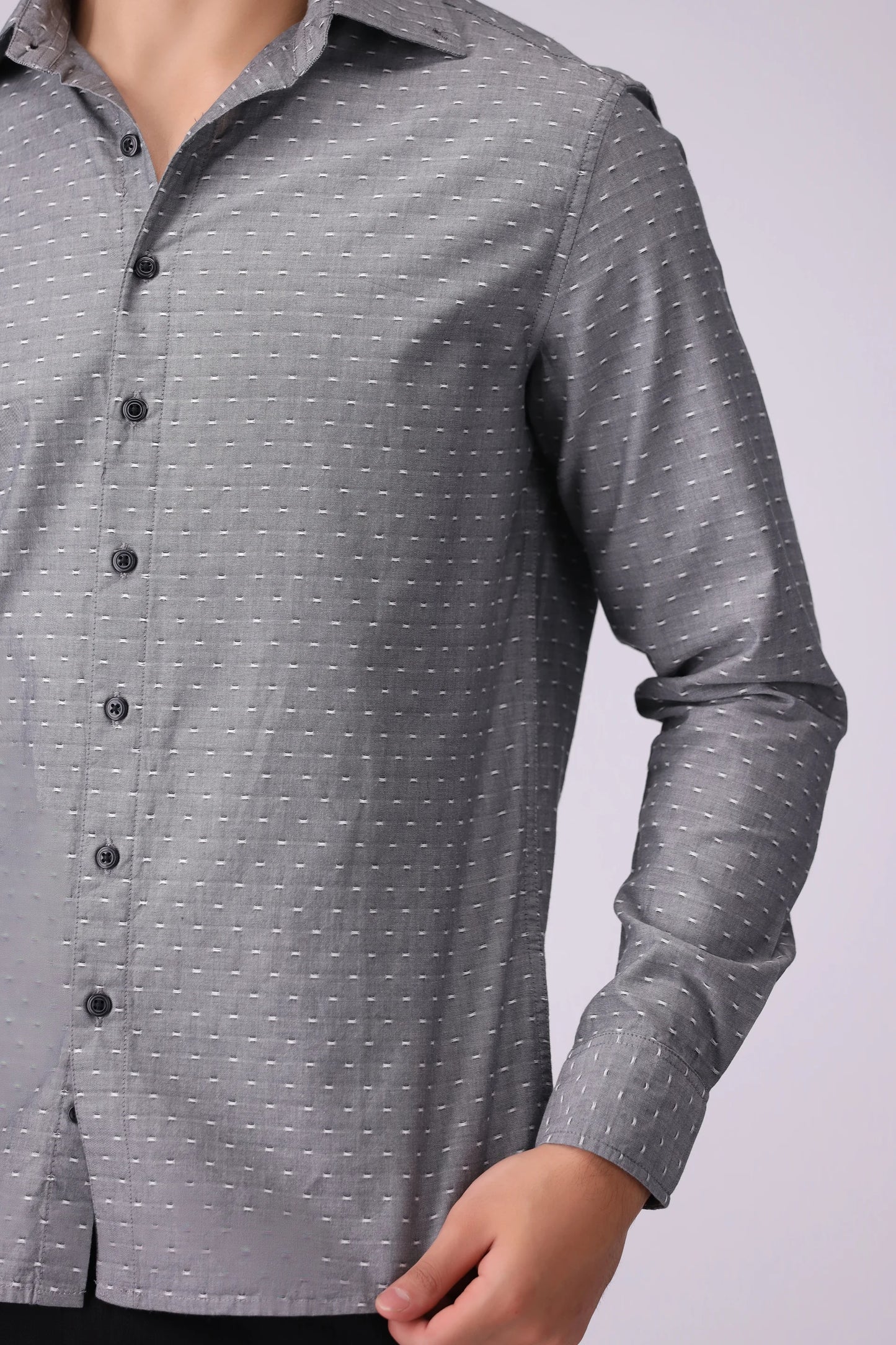 Regular Fit Jacquard Shirt - Cougar Clothing