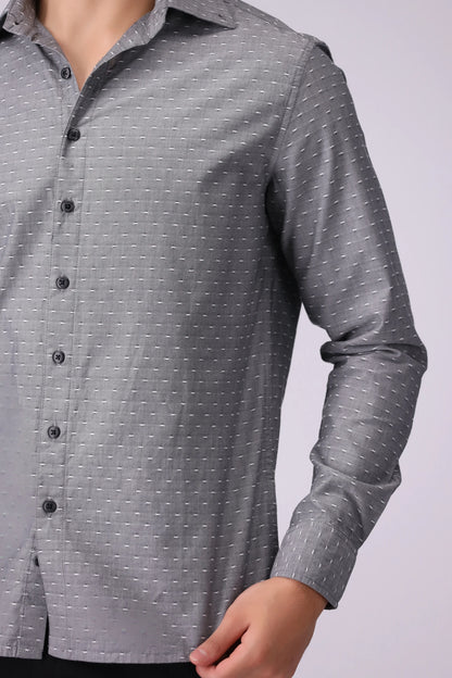 Regular Fit Jacquard Shirt - Cougar Clothing