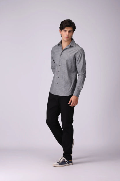 Regular Fit Jacquard Shirt - Cougar Clothing