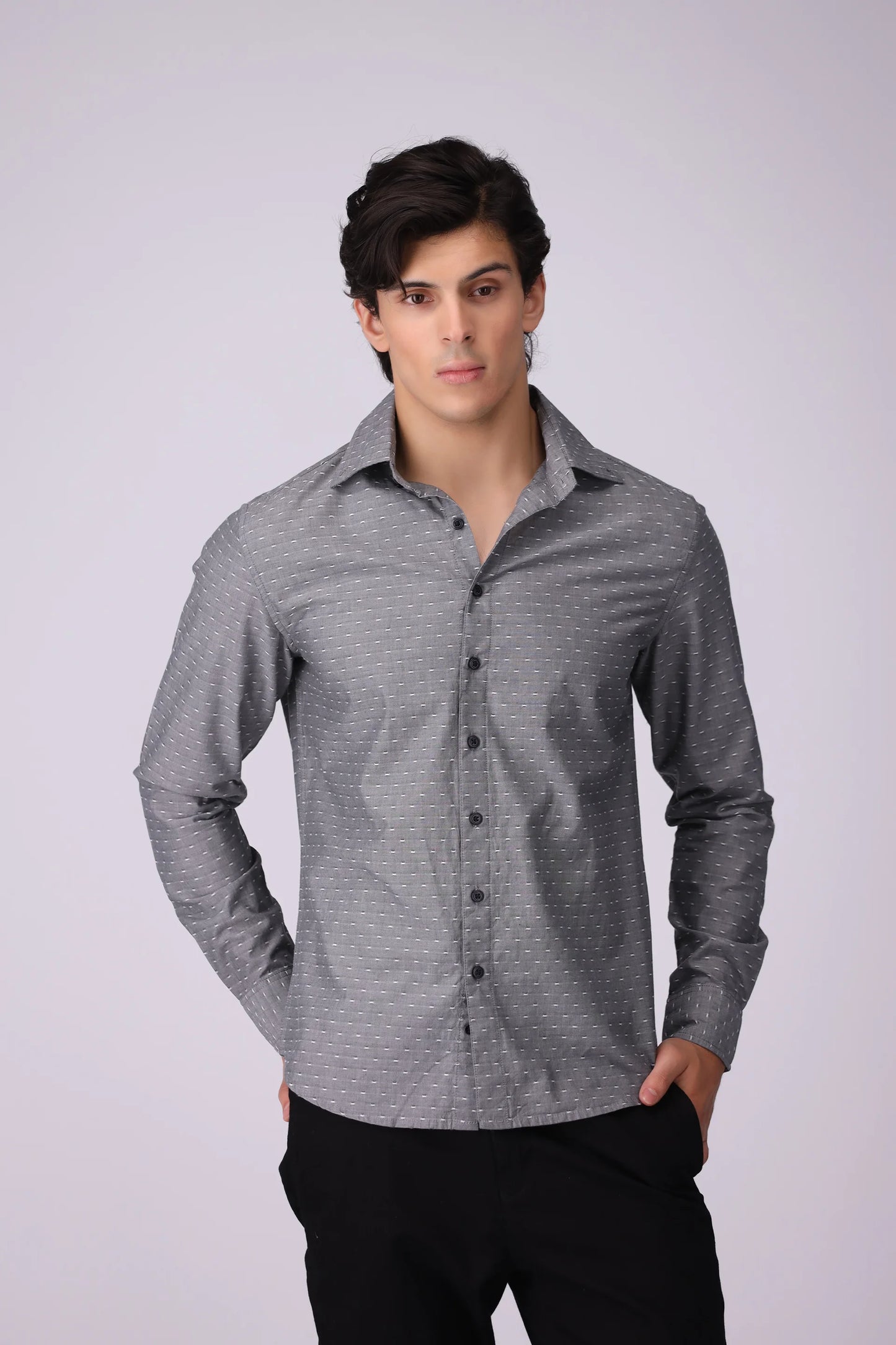 Regular Fit Jacquard Shirt - Cougar Clothing