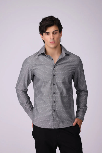 Regular Fit Jacquard Shirt - Cougar Clothing