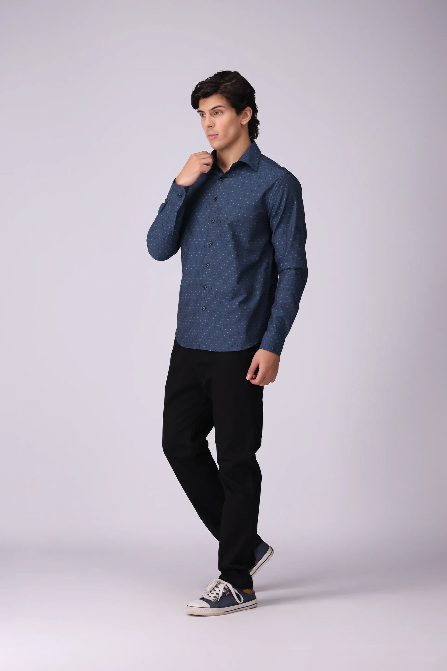 Regular Fit Jacquard Shirt - Cougar Clothing