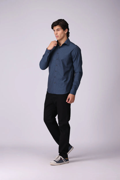 Regular Fit Jacquard Shirt - Cougar Clothing