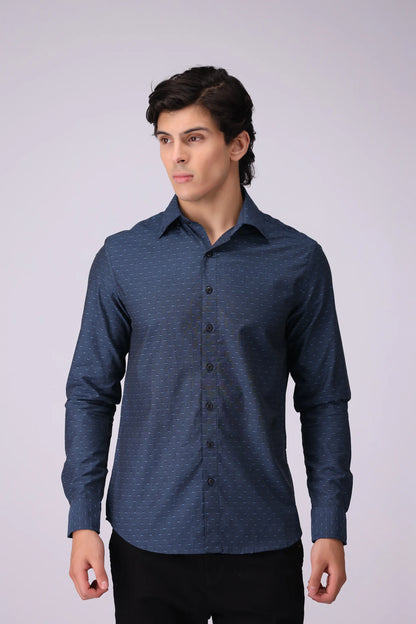 Regular Fit Jacquard Shirt - Cougar Clothing
