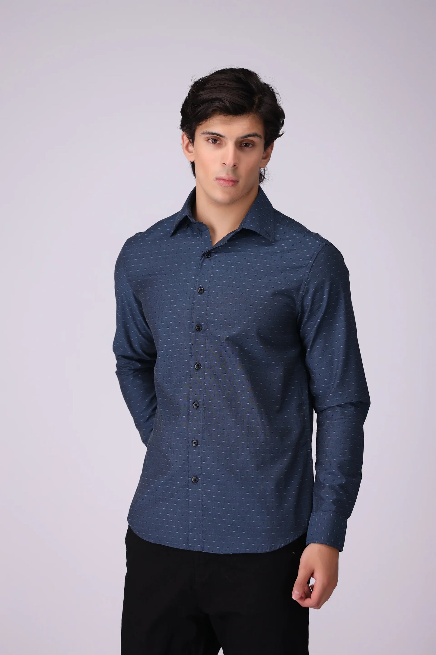 Regular Fit Jacquard Shirt - Cougar Clothing