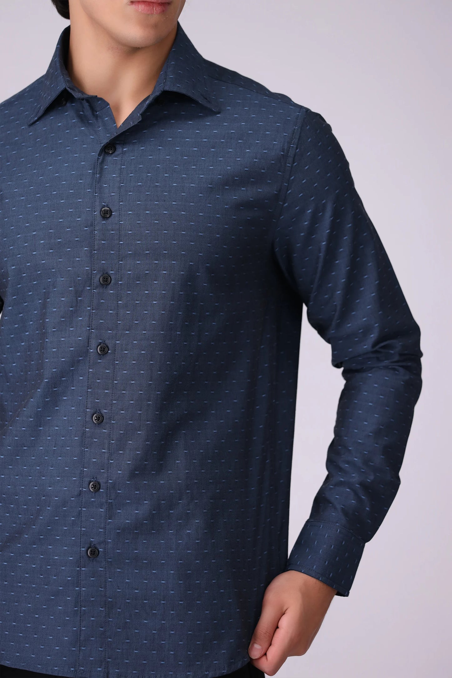 Regular Fit Jacquard Shirt - Cougar Clothing
