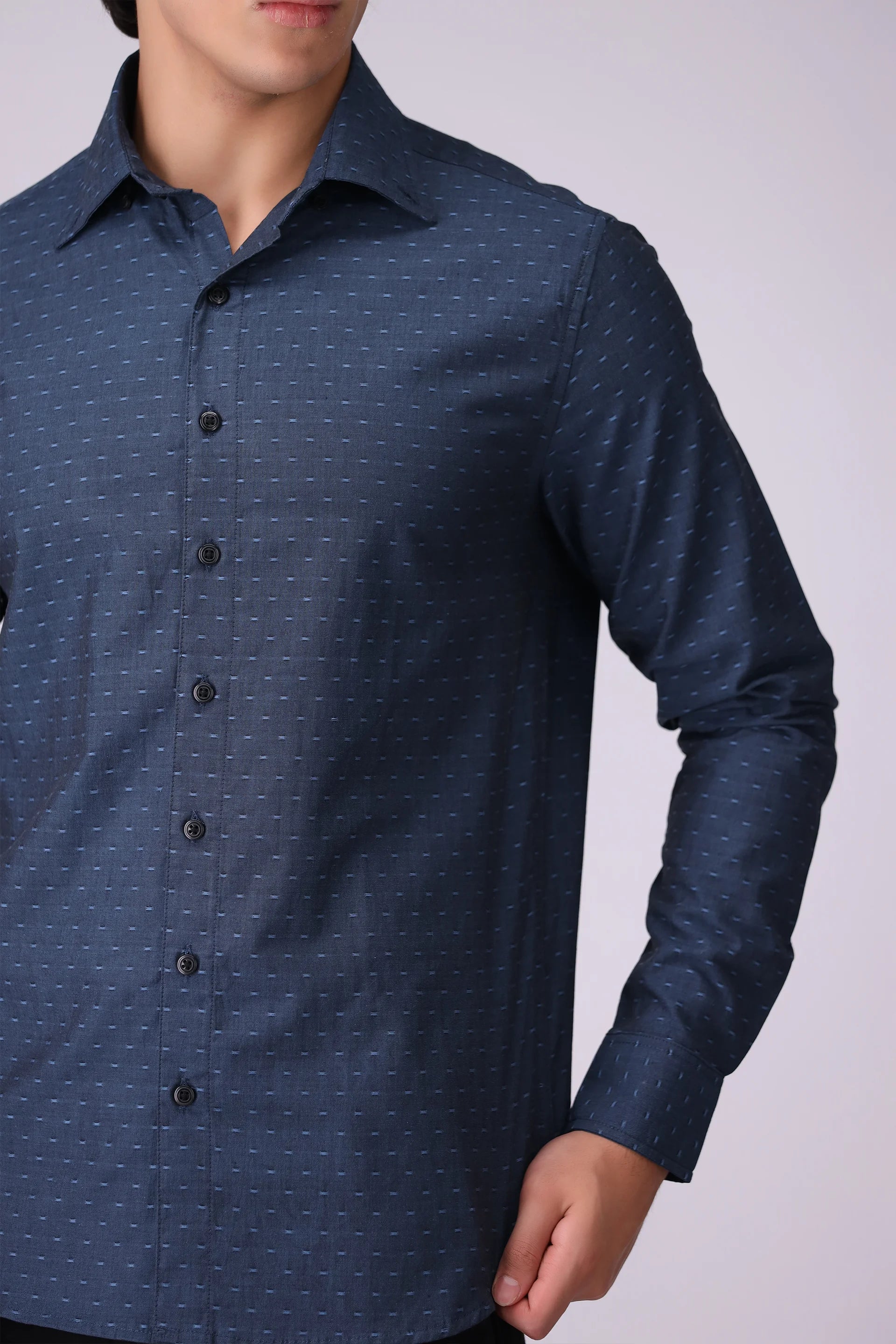 Regular Fit Jacquard Shirt - Cougar Clothing