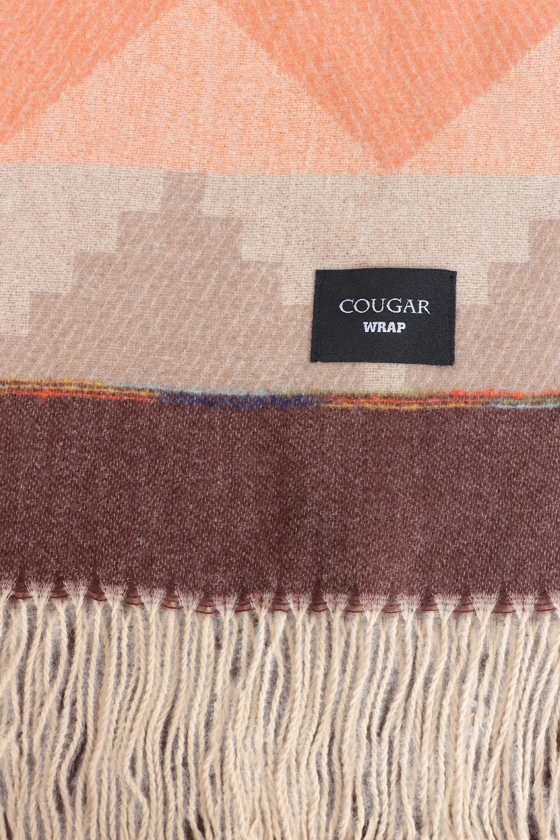 Color Block Knit Shawl - Cougar Clothing