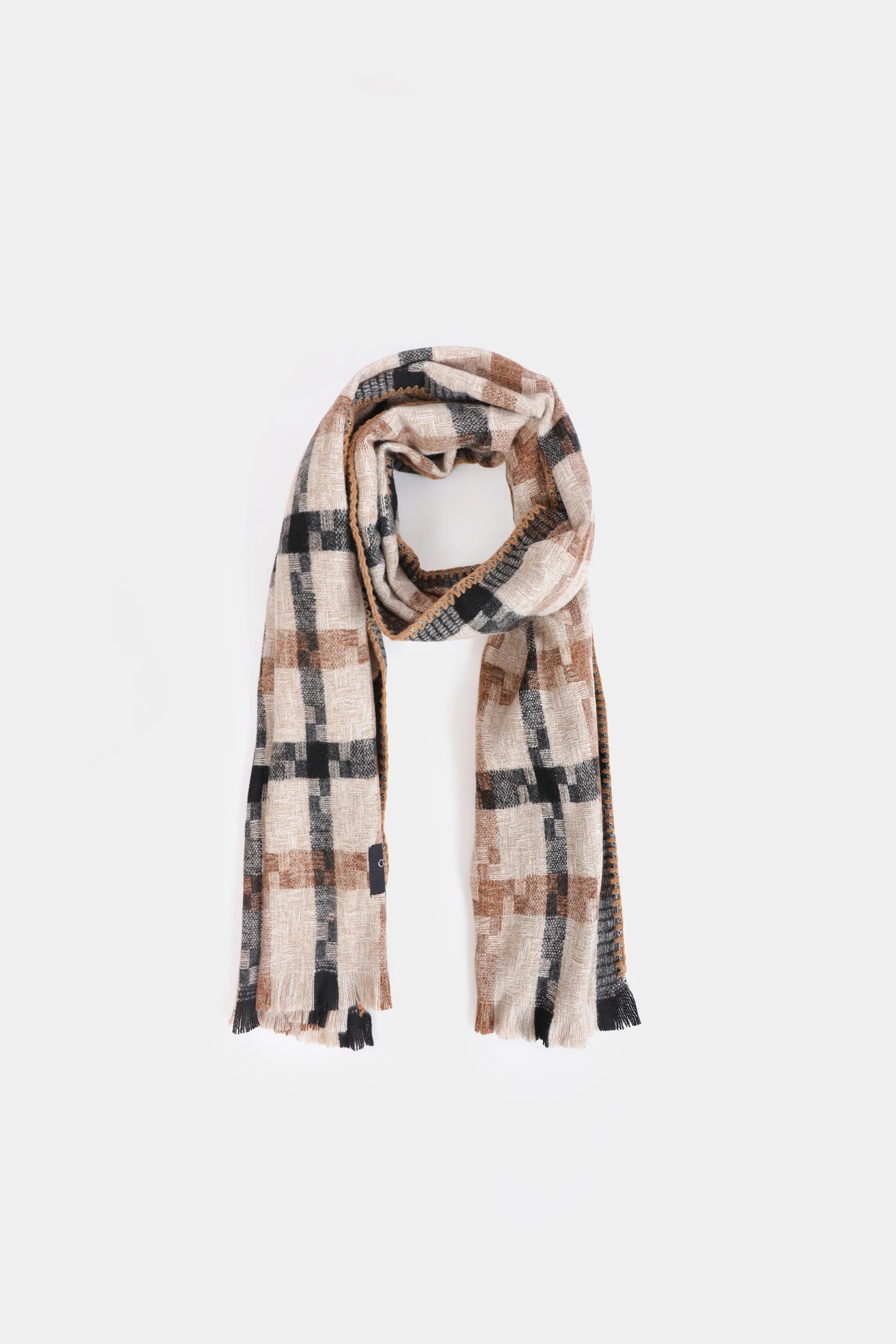 Check Knit Shawl - Cougar Clothing