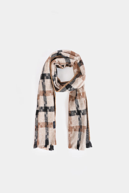 Check Knit Shawl - Cougar Clothing