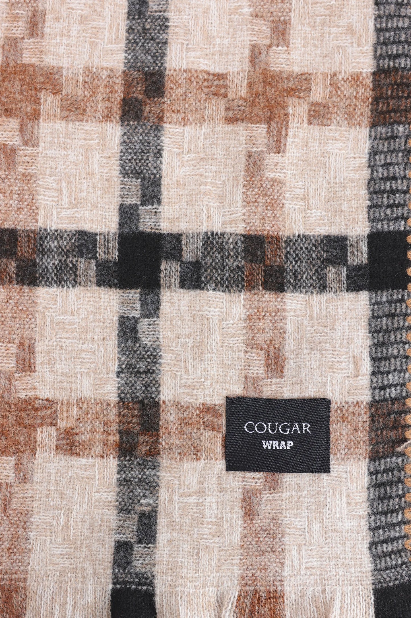 Check Knit Shawl - Cougar Clothing