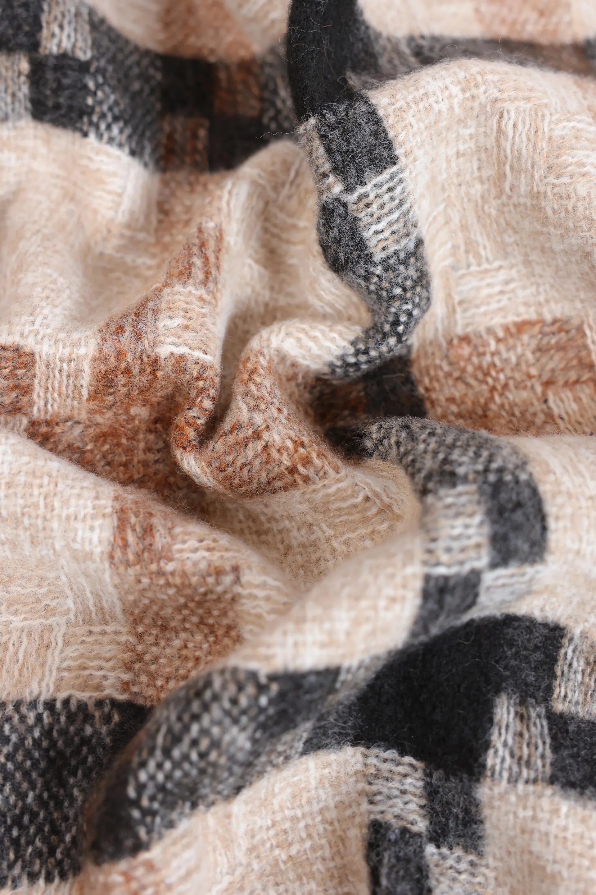 Check Knit Shawl - Cougar Clothing