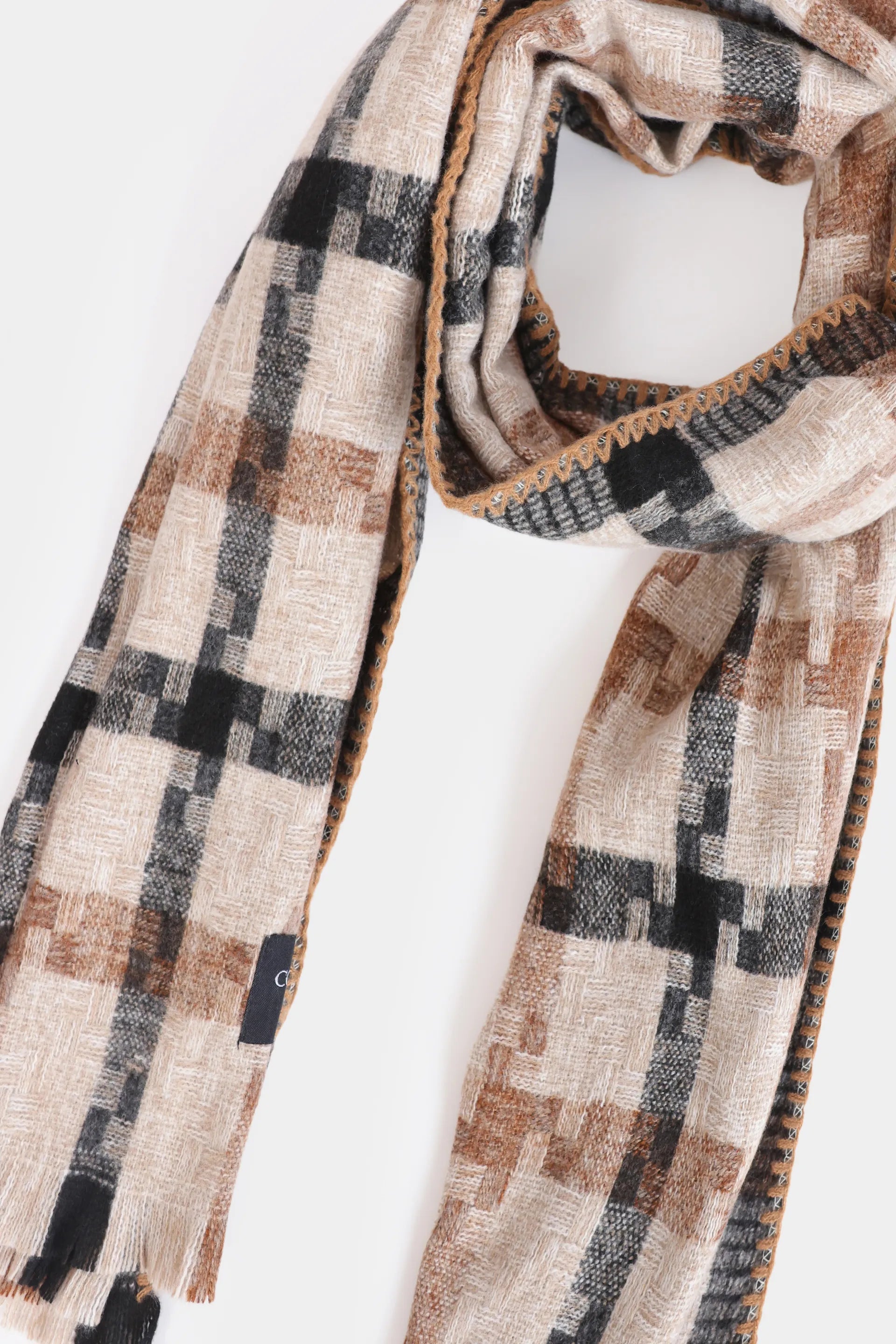 Check Knit Shawl - Cougar Clothing