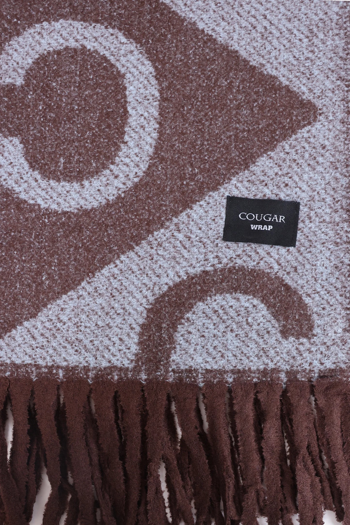 Abstract Pattern Knit Shawl - Cougar Clothing