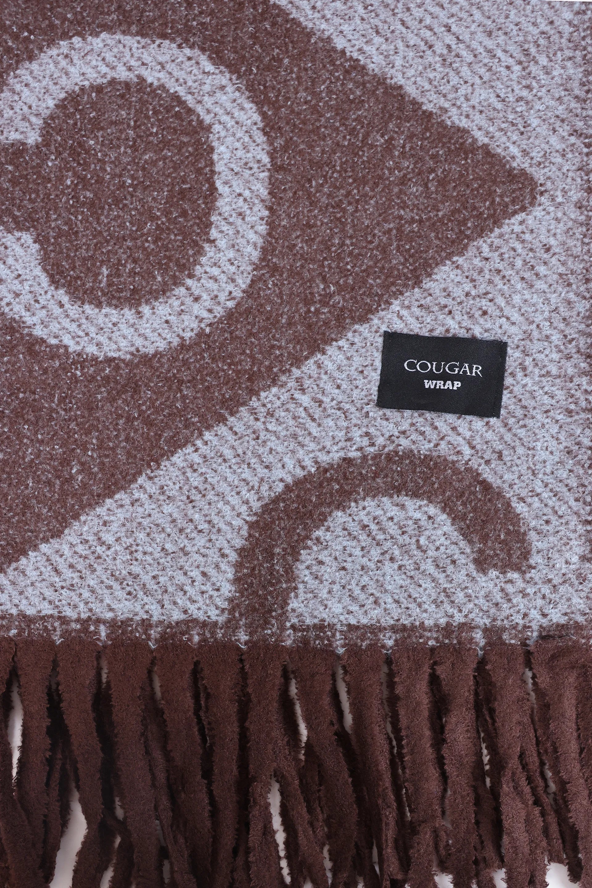 Abstract Pattern Knit Shawl - Cougar Clothing