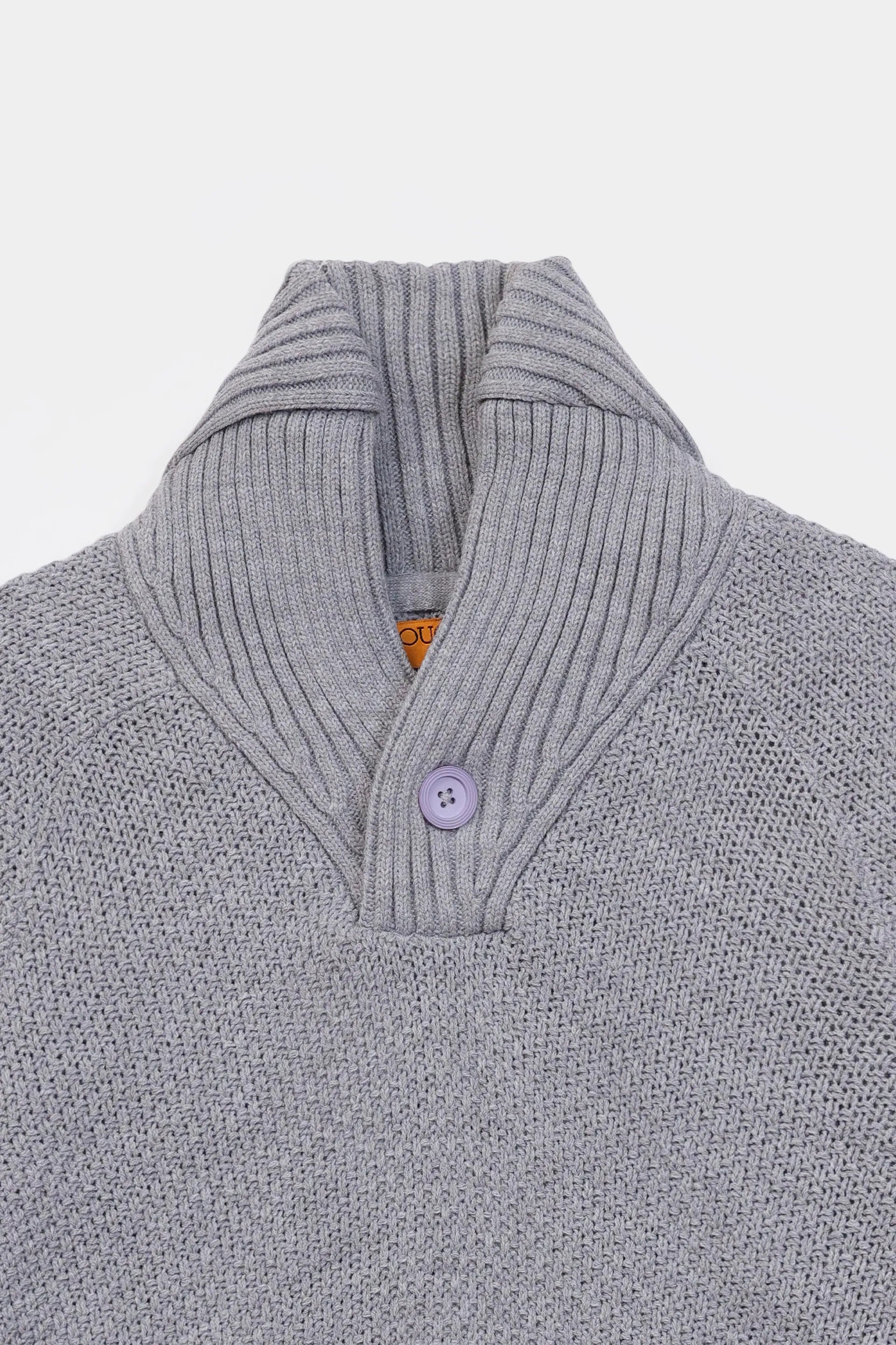 Shawl Neck Knit Sweater - Cougar Clothing