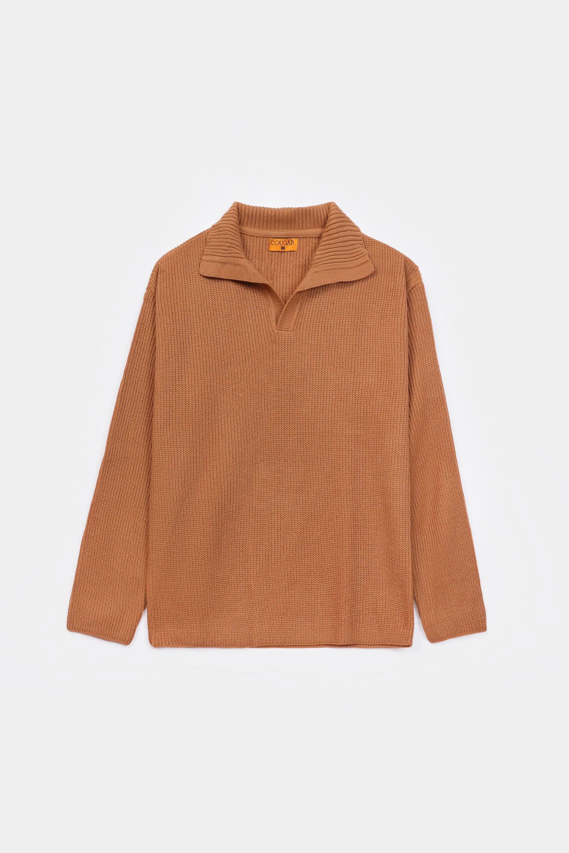 Johnny Collar Purl Knit Sweater - Cougar Clothing