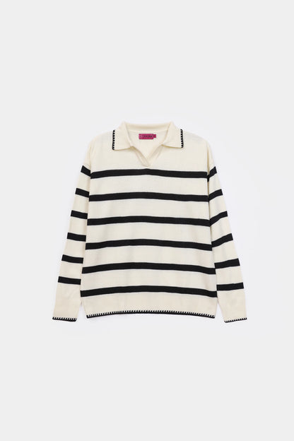 Striped Knit Sweater - Cougar Clothing