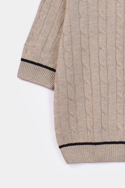 Short Sleeved Knit Sweater - Cougar Clothing