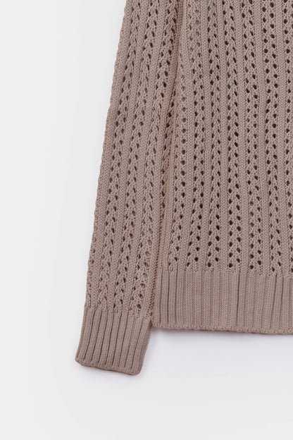 Crochet Knit Sweater - Cougar Clothing