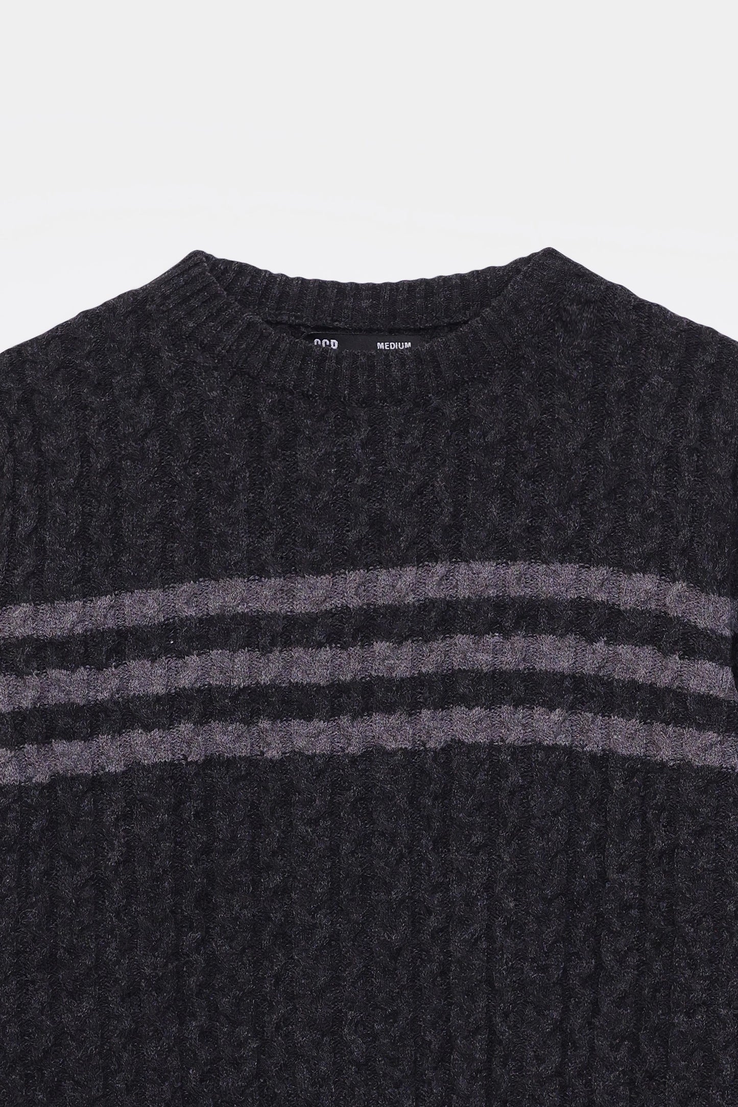 Chest Striped Knit Sweater - Cougar Clothing