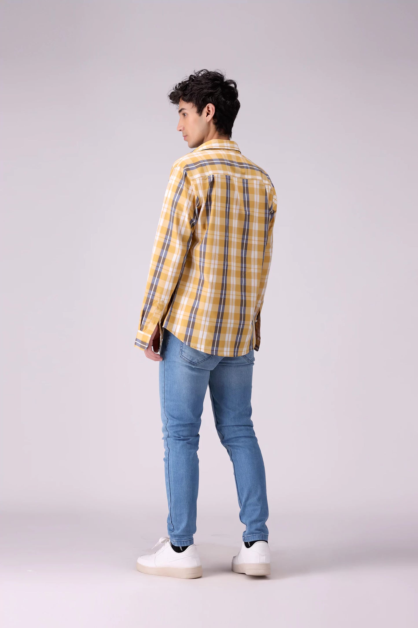 Regular Fit Button-Down Check Shirt - Cougar Clothing