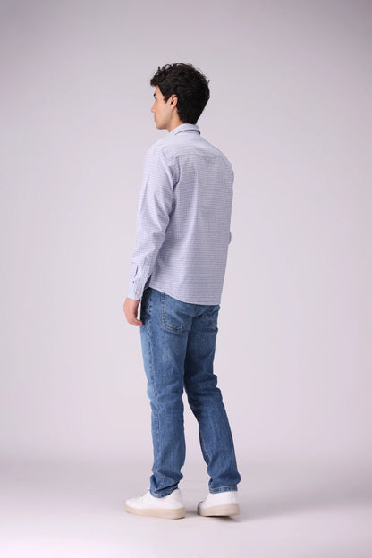 Regular Fit Mini Check Shirt - Cougar Clothing