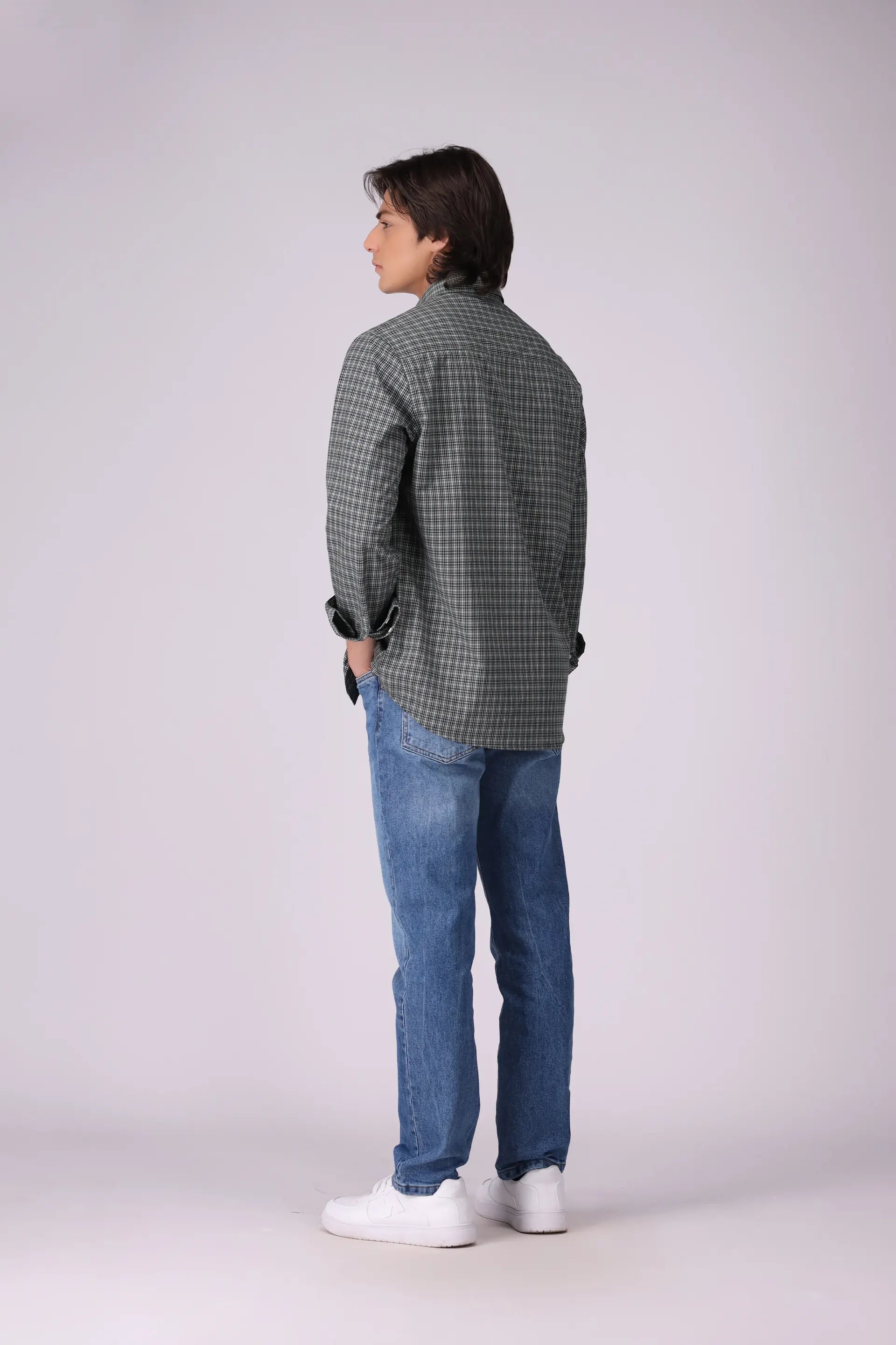 Regular Fit Graph Check Shirt - Cougar Clothing