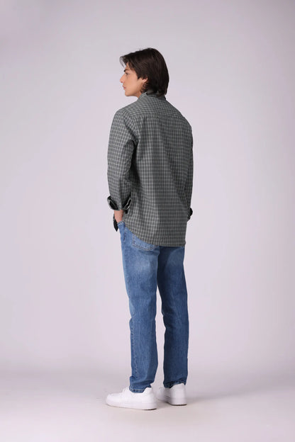 Regular Fit Graph Check Shirt - Cougar Clothing