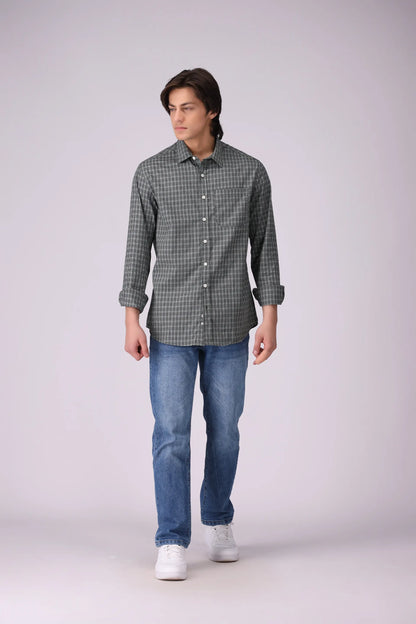 Regular Fit Graph Check Shirt - Cougar Clothing
