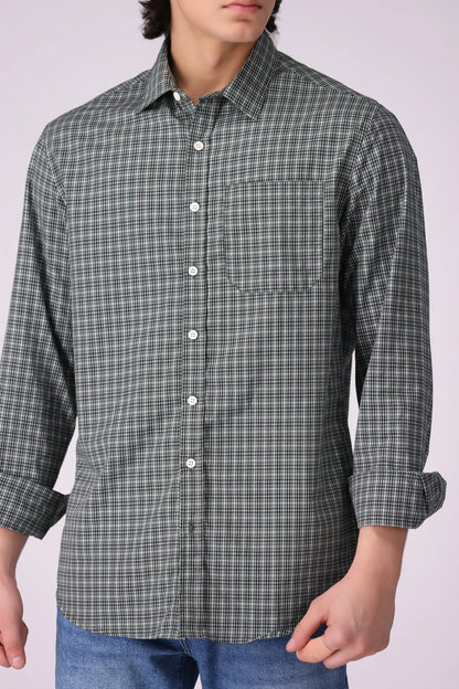 Regular Fit Graph Check Shirt - Cougar Clothing