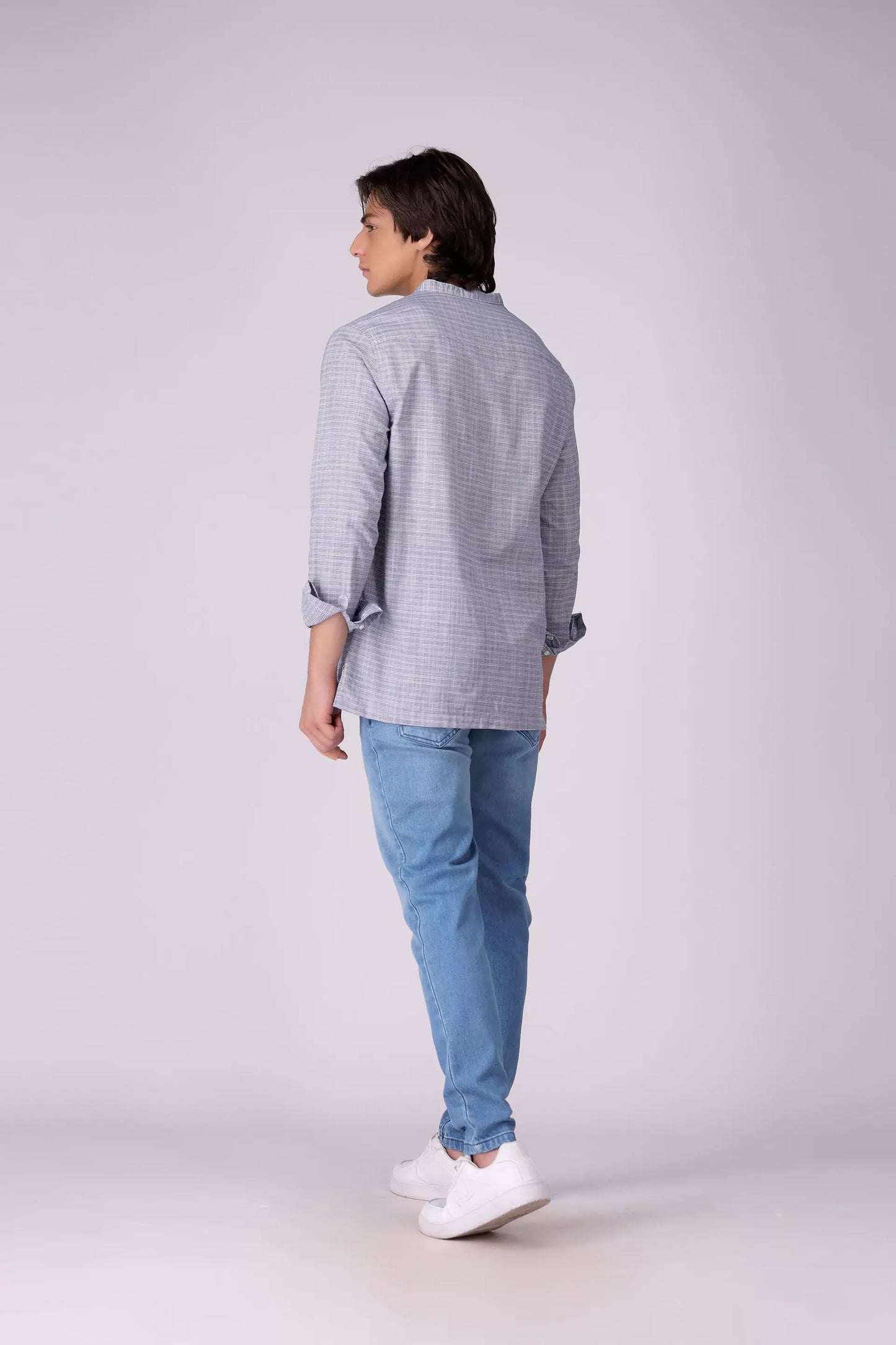 Regular Fit Mandarin Collar Shirt - Cougar Clothing