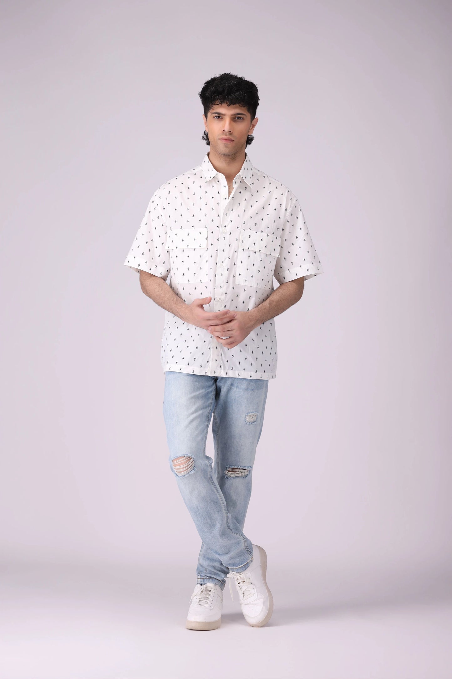 Baggy Fit Printed Shirt - Cougar Clothing