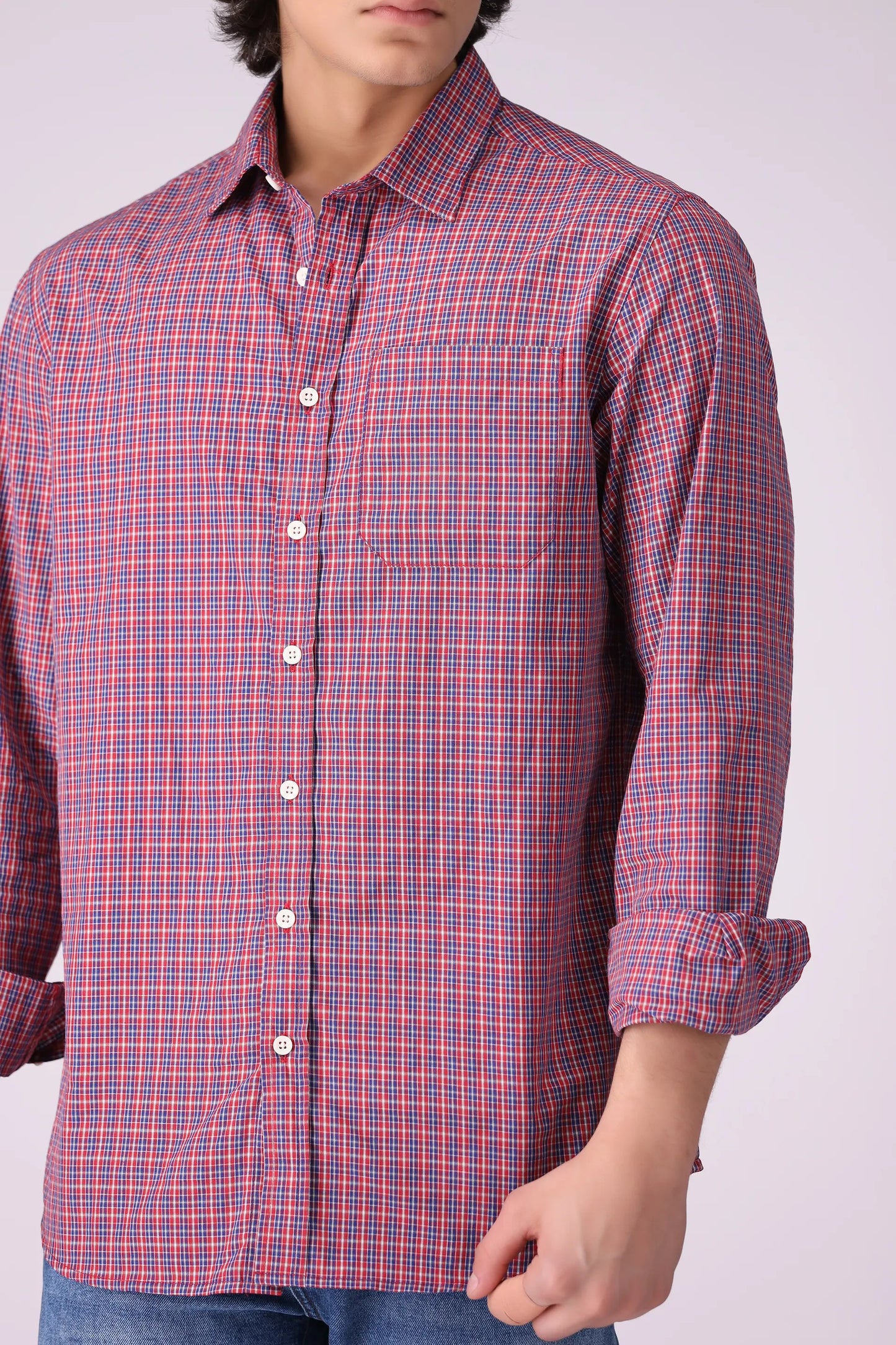 Regular Fit Graph Check Shirt - Cougar Clothing