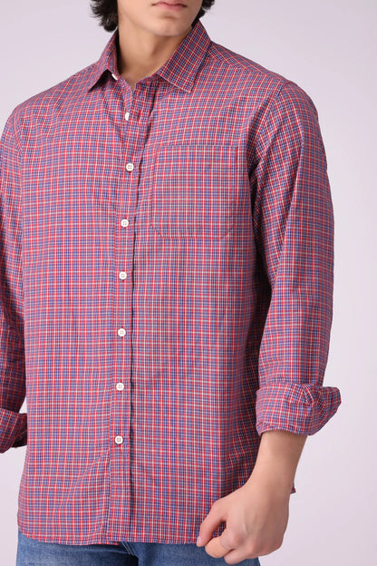 Regular Fit Graph Check Shirt - Cougar Clothing