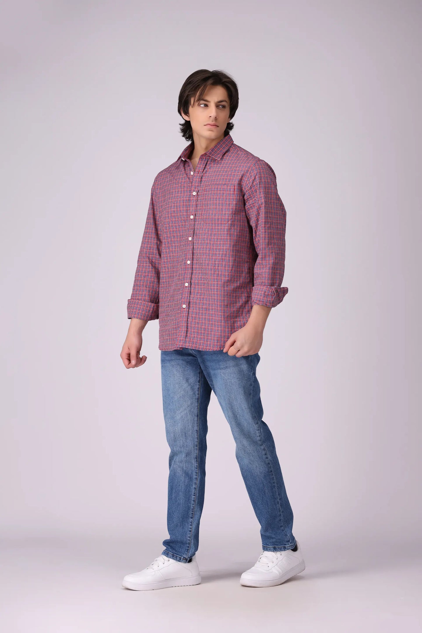 Regular Fit Graph Check Shirt - Cougar Clothing