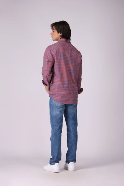 Regular Fit Graph Check Shirt - Cougar Clothing
