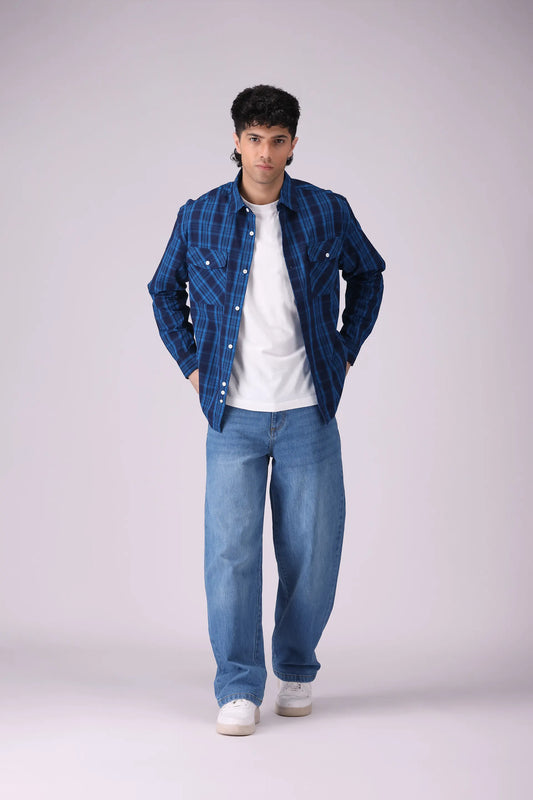 Relaxed Fit Check Shirt - Cougar Clothing
