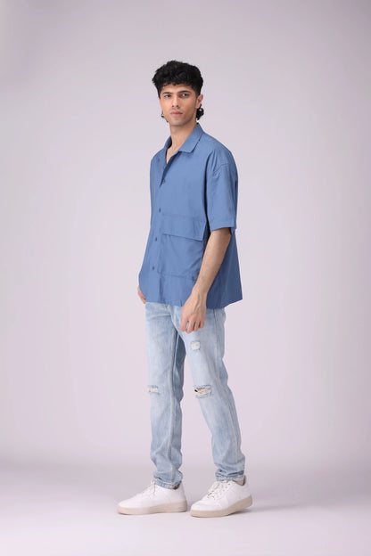Resort Collar Shirt With Flap Pocket - Cougar Clothing