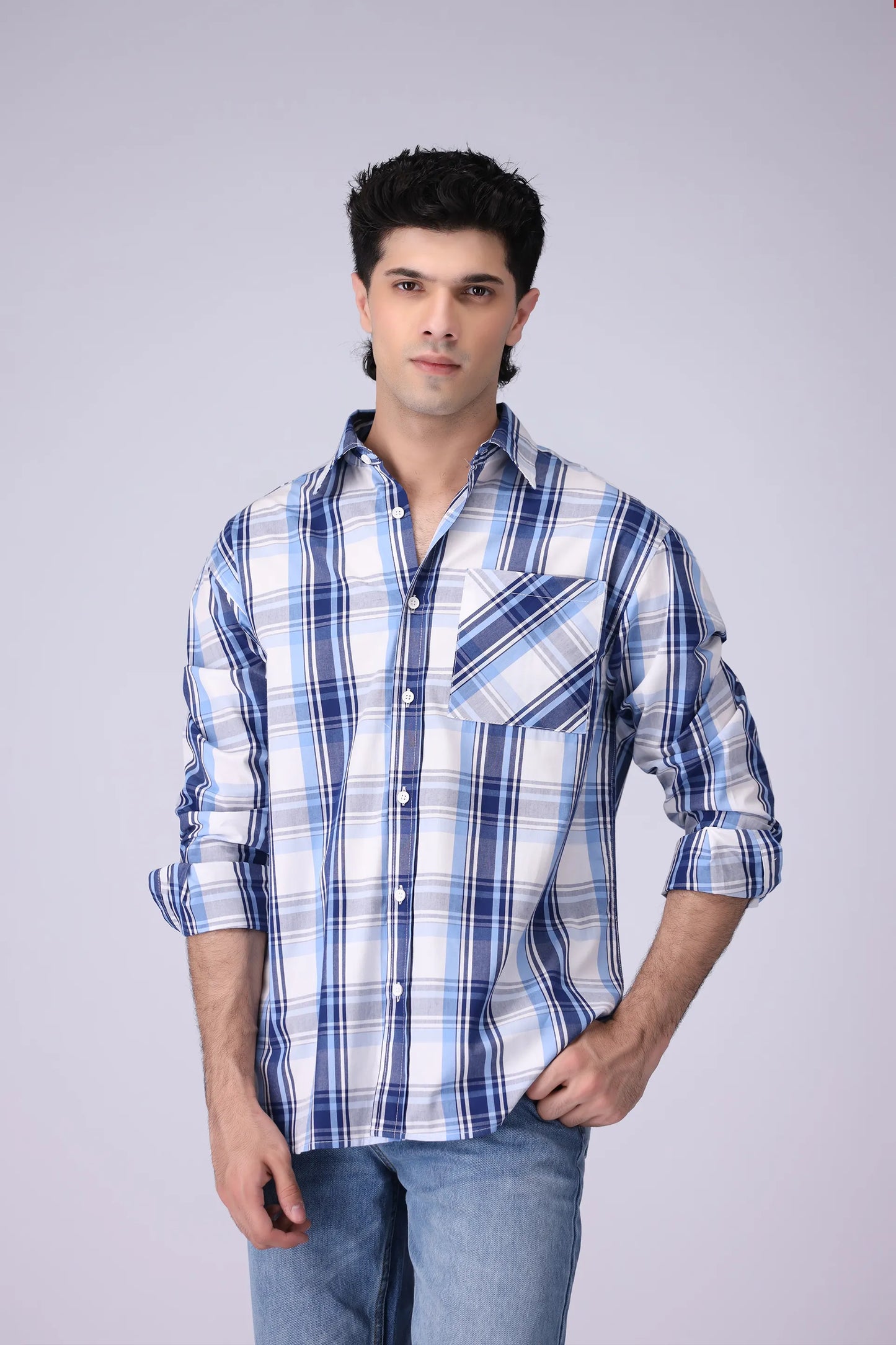 Relaxed Fit Checkered Shirt - Cougar Clothing