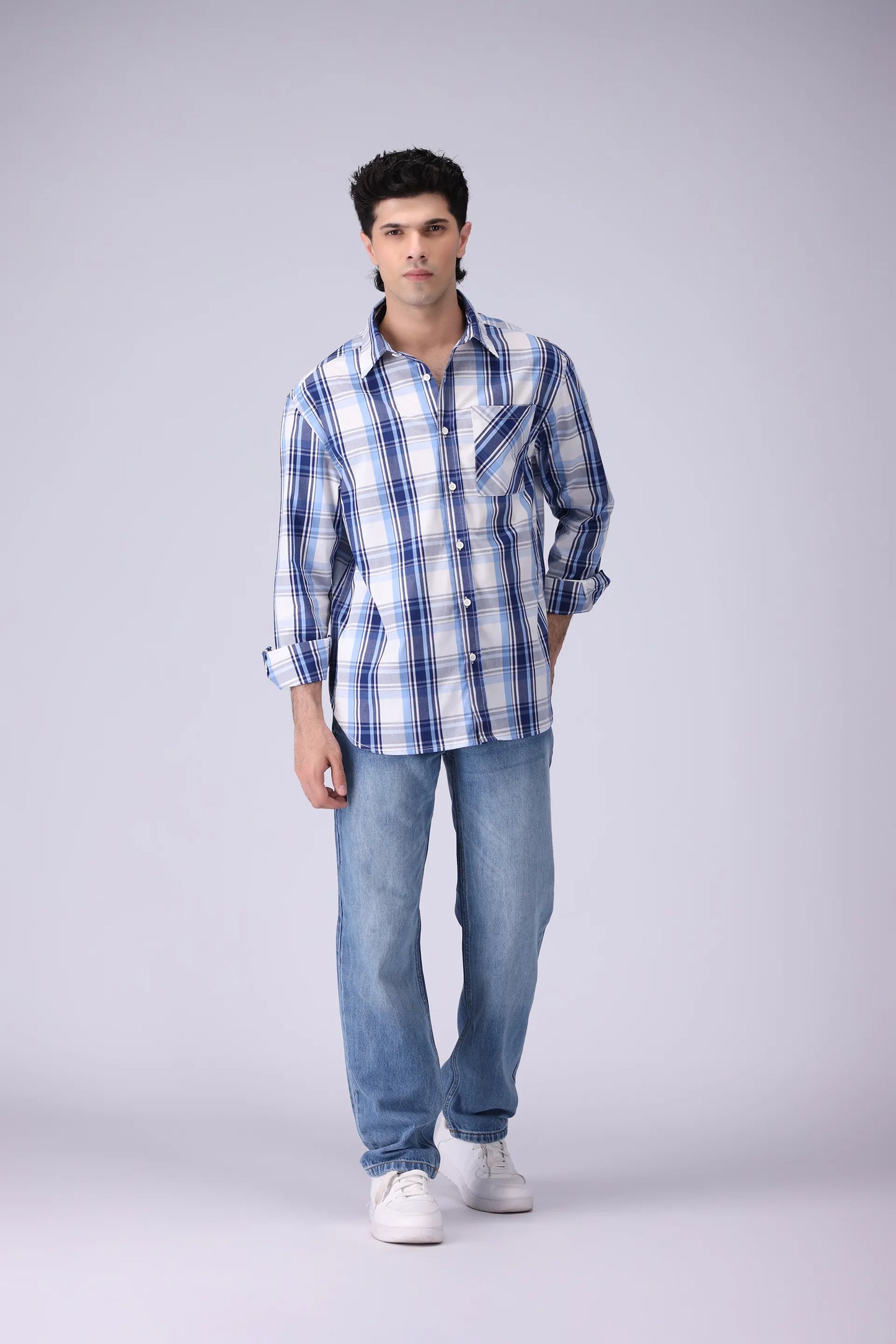 Relaxed Fit Checkered Shirt - Cougar Clothing