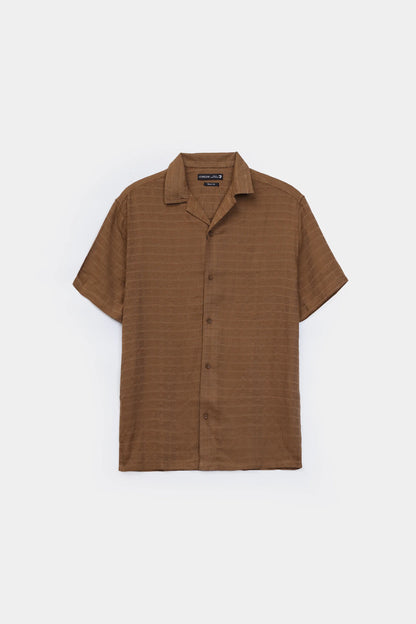 Textured Cotton Shirt - Cougar Clothing