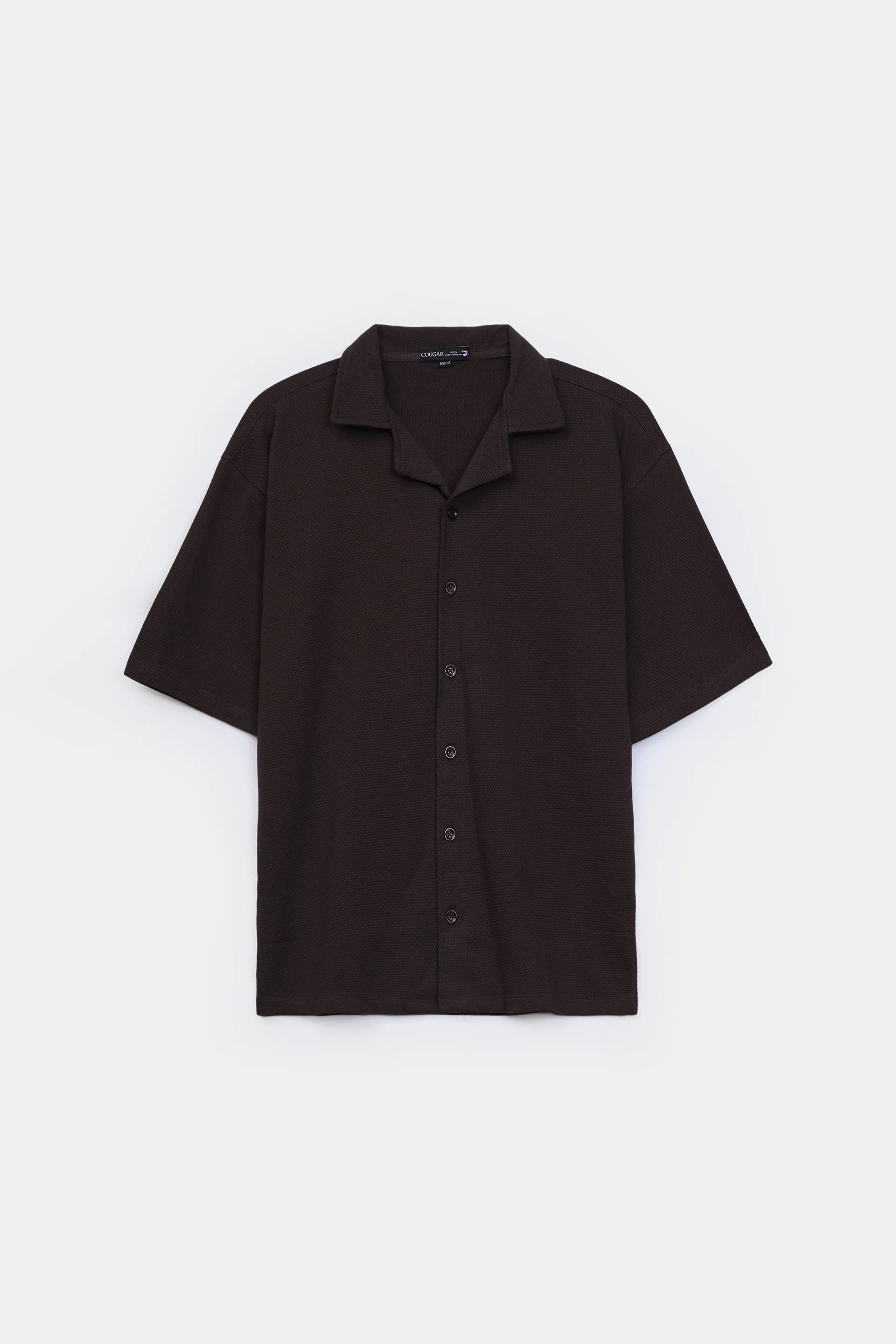 Popcorn Knit Boxy Shirt - Cougar Clothing